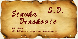 Slavka Drašković vizit kartica